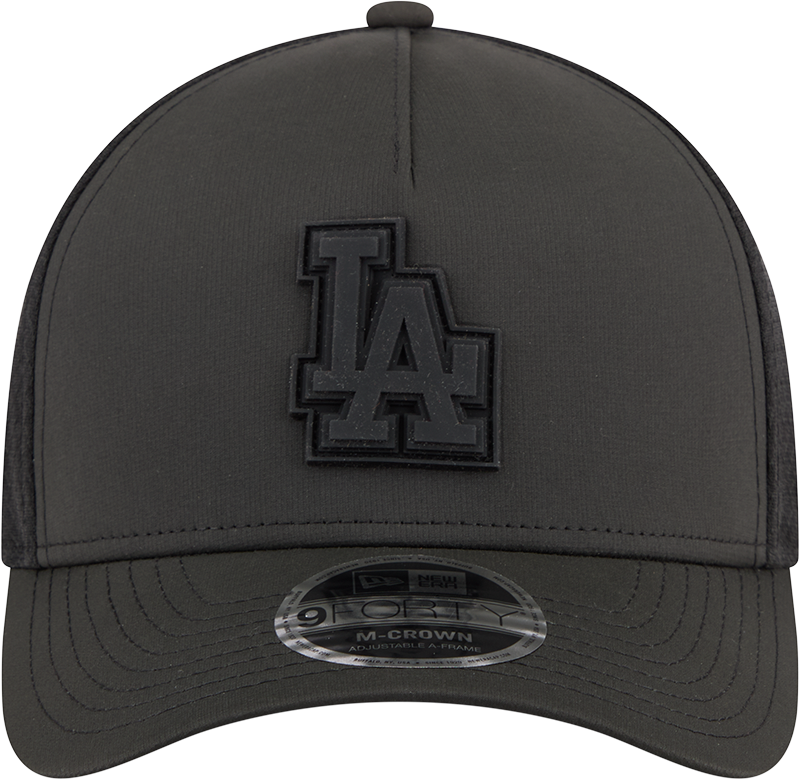 Los Angeles Dodgers New Era Badged 9FORTY M-Crown Adjustable Hat-Black Official Team Hat Sports Fan Cap