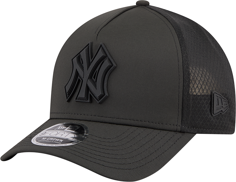 New York Yankees New Era Badged 9FORTY M-Crown Adjustable Hat-Black Official Team Hat Sports Fan Cap