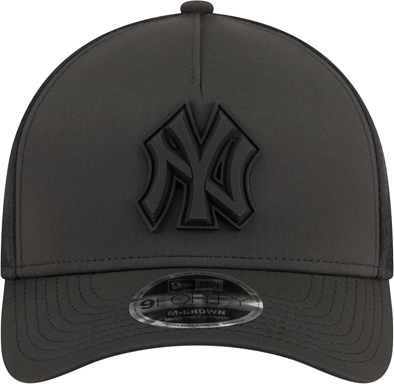 New York Yankees New Era Badged 9FORTY M-Crown Adjustable Hat-Black Official Team Hat Sports Fan Cap