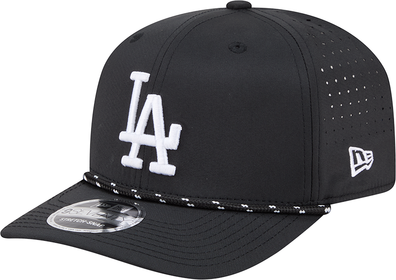 Men's Los Angeles Dodgers New Era Black Performance 9SEVENTY Sport Adjustable Hat Official Team Hat Sports Fan Cap