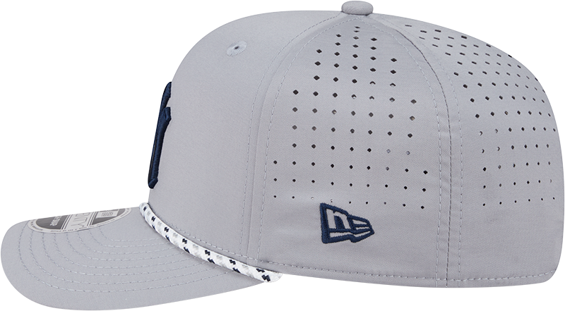 New York Yankees Grey Sport Rope 9SEVENTY Stretch Snap Adjustable Hat Official Team Hat Sports Fan Cap