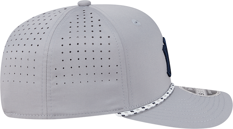 New York Yankees Grey Sport Rope 9SEVENTY Stretch Snap Adjustable Hat Official Team Hat Sports Fan Cap