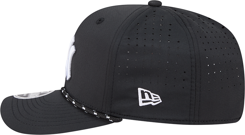 New York Yankees Black Sport Rope 9SEVENTY Stretch Snap Adjustable Hat Official Team Hat Sports Fan Cap
