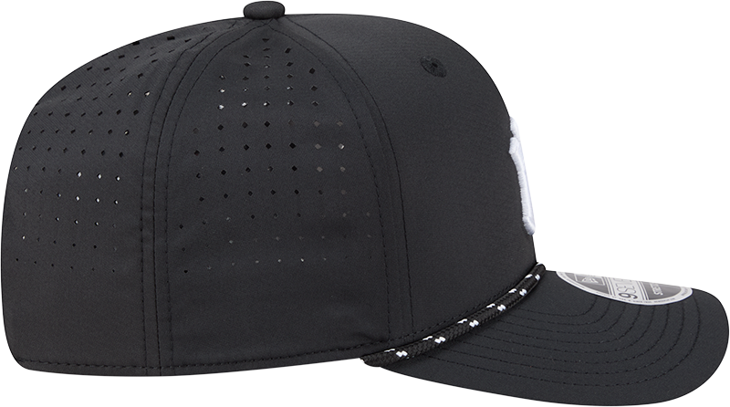 New York Yankees Black Sport Rope 9SEVENTY Stretch Snap Adjustable Hat Official Team Hat Sports Fan Cap