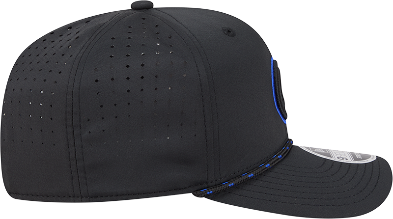 Chicago Cubs New Era Black Bullseye Sport Rope 9SEVENTY Stretch Snap Adjustable Hat Official Team Hat Sports Fan Cap