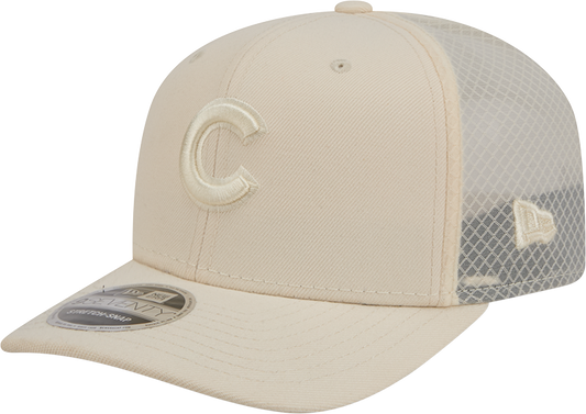 Men's Chicago Cubs New Era Light Beige Color Pack 9SEVENTY Trucker Adjustable Hat Official Team Hat Sports Fan Cap