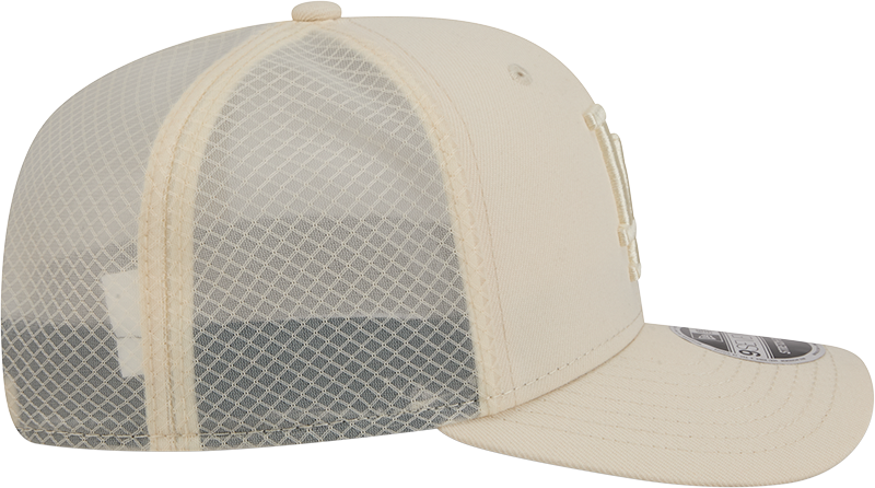Men's Los Angeles Dodgers New Era Light Beige Color Pack 9SEVENTY Trucker Adjustable Hat Official Team Hat Sports Fan Cap