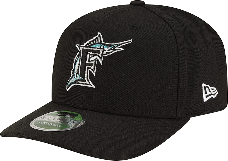 Florida Marlins Cooperstown New Era Black 9SEVENTY Adjustable Hat Official Team Hat Sports Fan Cap
