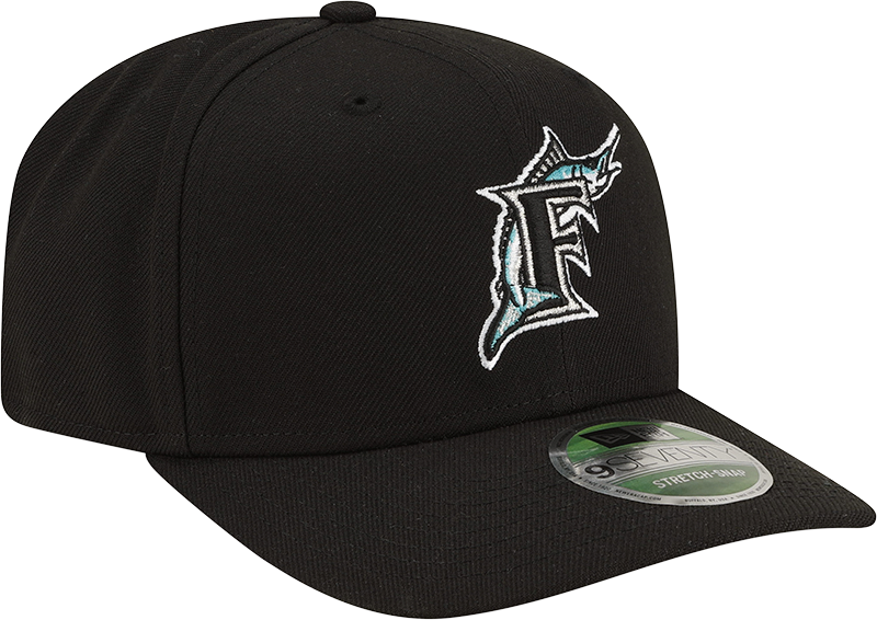 Florida Marlins Cooperstown New Era Black 9SEVENTY Adjustable Hat Official Team Hat Sports Fan Cap