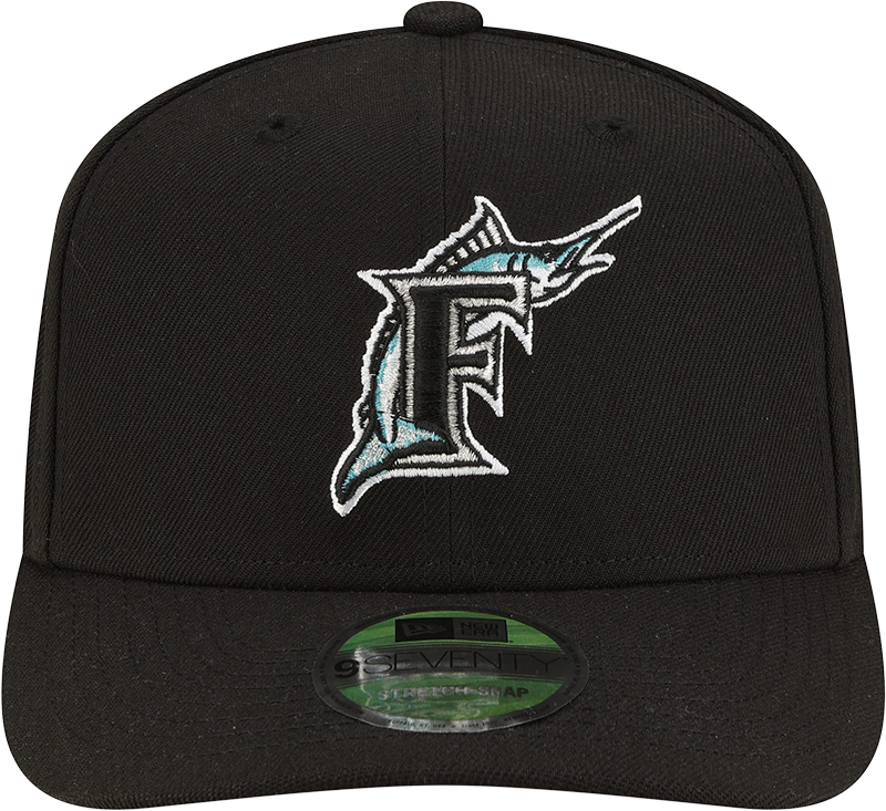 Florida Marlins Cooperstown New Era Black 9SEVENTY Adjustable Hat Official Team Hat Sports Fan Cap