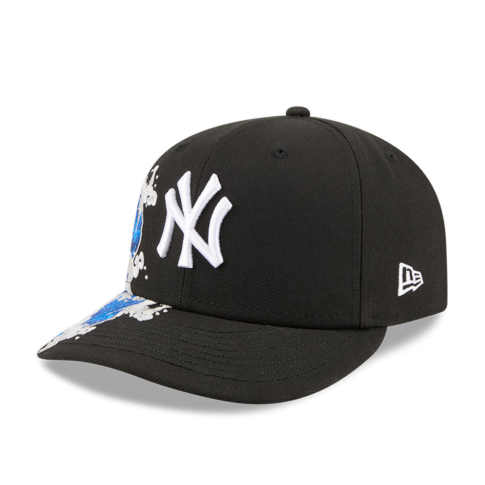 New York Yankees MLB Waves 59FIFTY Fitted New Era Black/White Official Team Hat Sports Fan Cap
