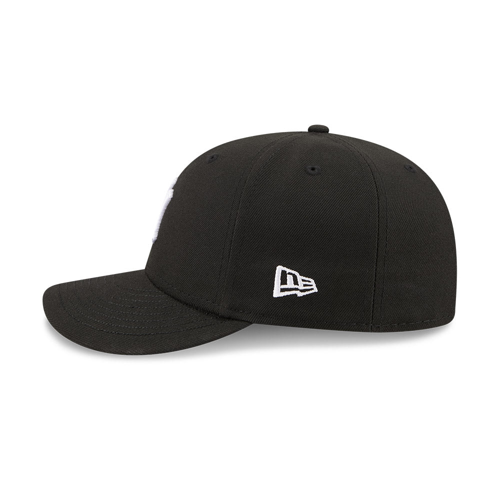 New York Yankees MLB Waves 59FIFTY Fitted New Era Black/White Official Team Hat Sports Fan Cap