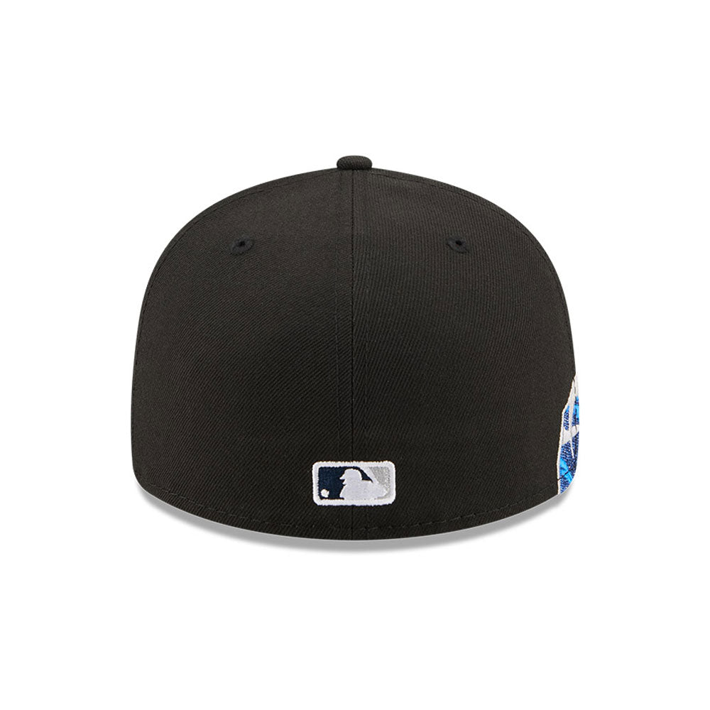 New York Yankees MLB Waves 59FIFTY Fitted New Era Black/White Official Team Hat Sports Fan Cap
