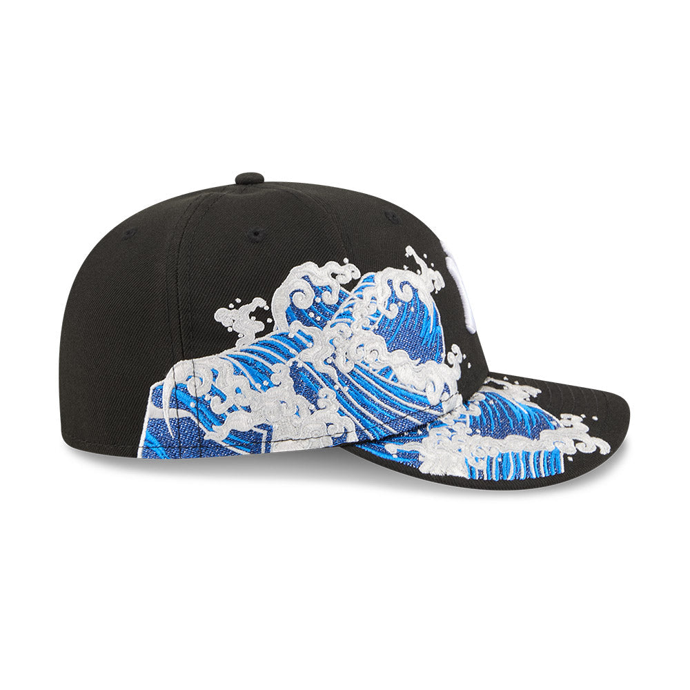 New York Yankees MLB Waves 59FIFTY Fitted New Era Black/White Official Team Hat Sports Fan Cap