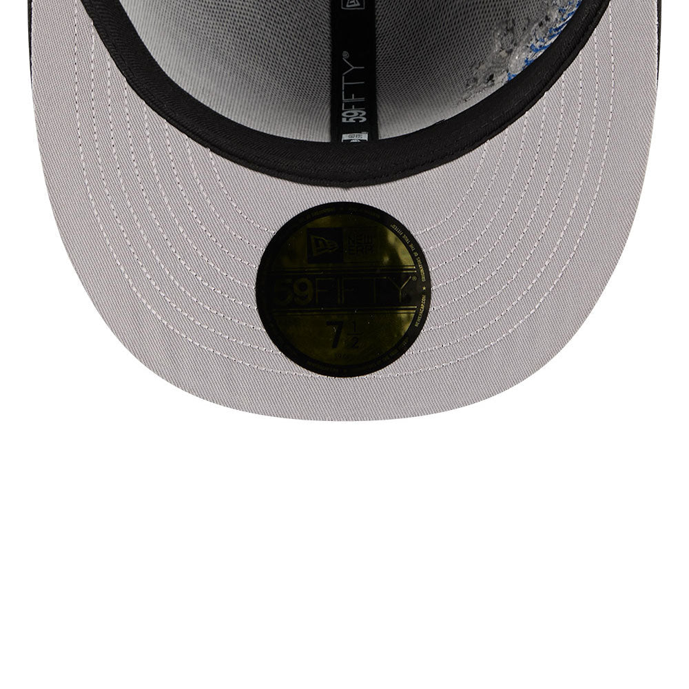 New York Yankees MLB Waves 59FIFTY Fitted New Era Black/White Official Team Hat Sports Fan Cap
