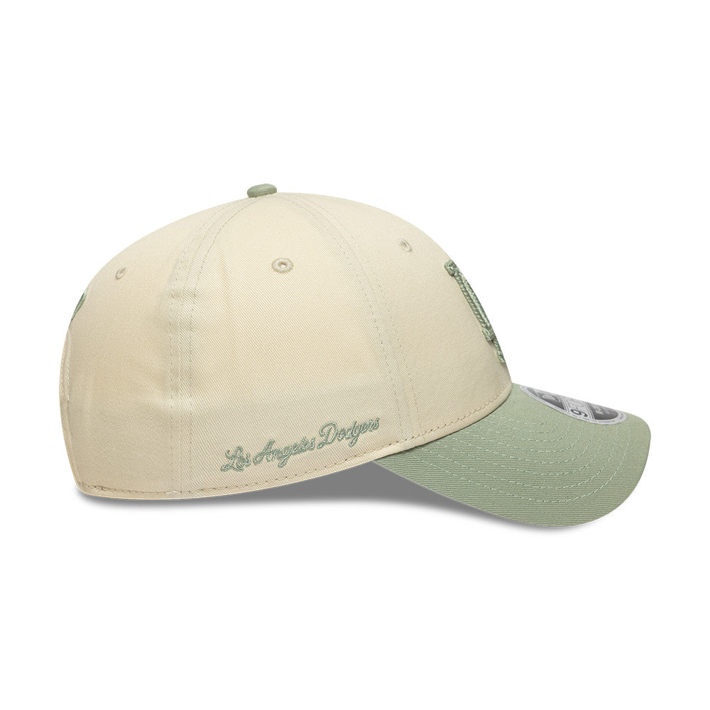 Los Angeles Dodgers MLB 9FORTY M-Crown New Era Cream/Green Official Team Hat Sports Fan Cap