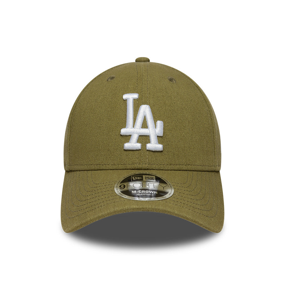 Los Angeles Dodgers MLB Linnen 9FORTY M Crown Snapback New Era Olive Official Team Hat Sports Fan Cap