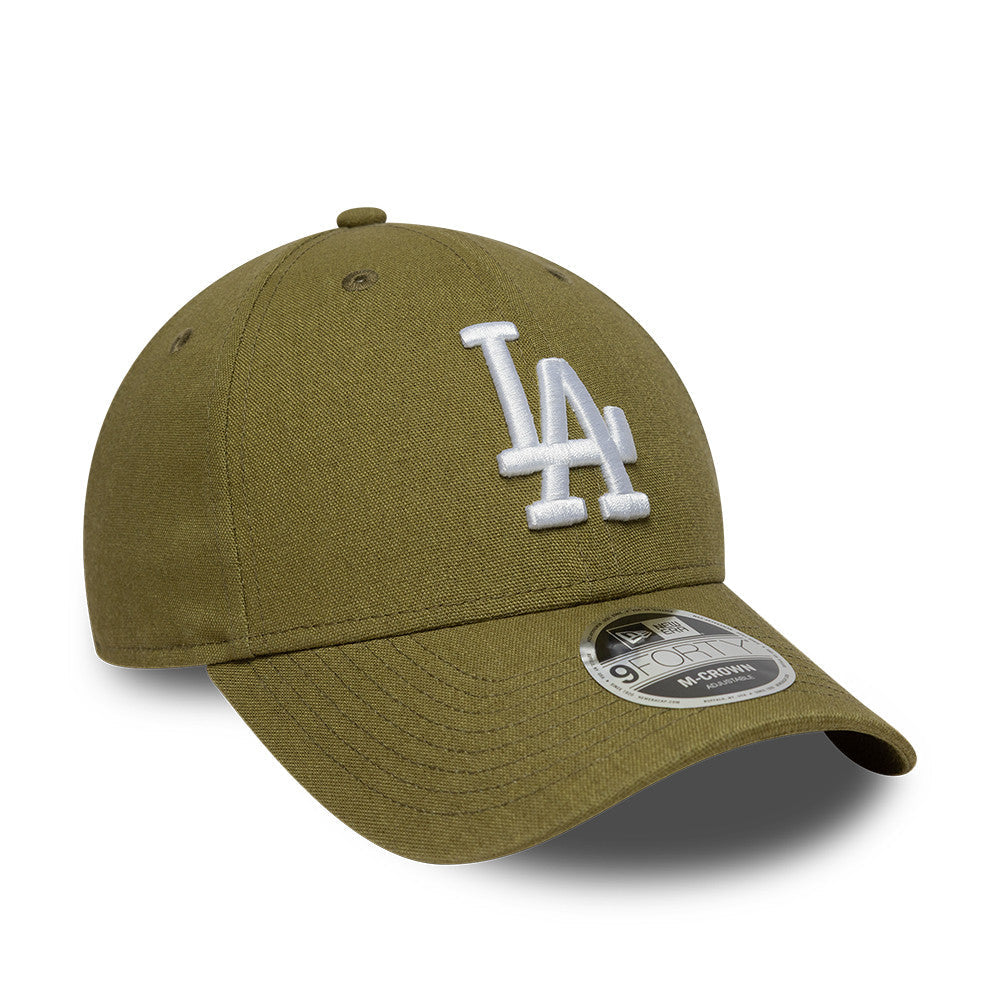 Los Angeles Dodgers MLB Linnen 9FORTY M Crown Snapback New Era Olive Official Team Hat Sports Fan Cap