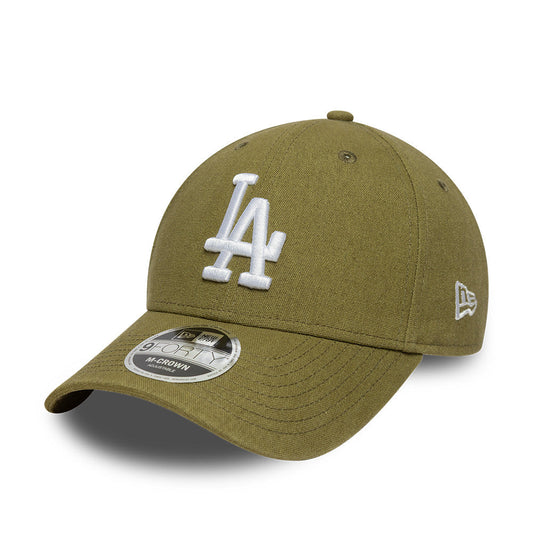Los Angeles Dodgers MLB Linnen 9FORTY M Crown Snapback New Era Olive Official Team Hat Sports Fan Cap