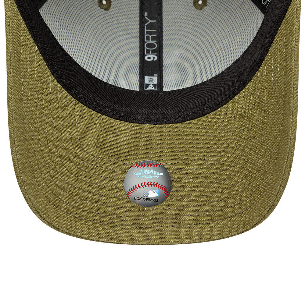 Los Angeles Dodgers MLB Linnen 9FORTY M Crown Snapback New Era Olive Official Team Hat Sports Fan Cap