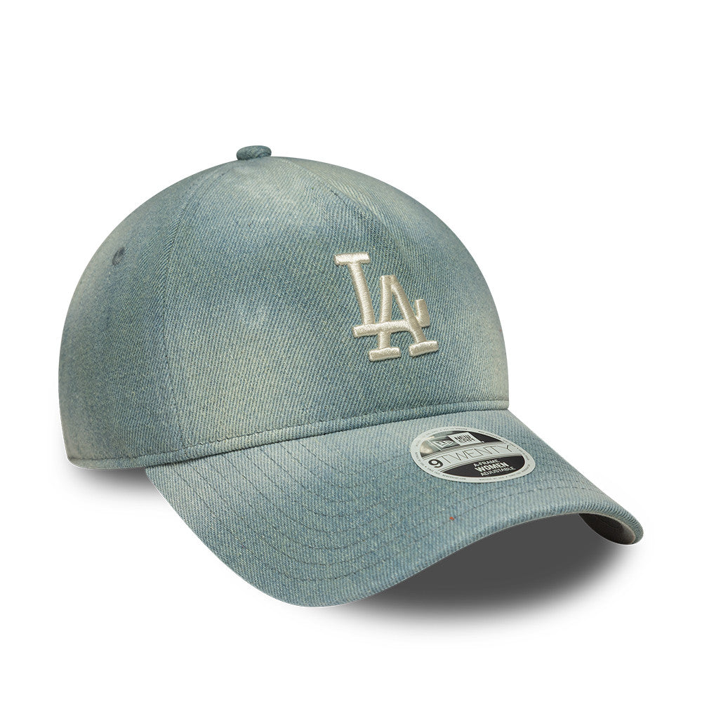 Los Angeles Dodgers MLB Womens Aframe 9Twenty Strapback New Era Denim Official Team Hat Sports Fan Cap
