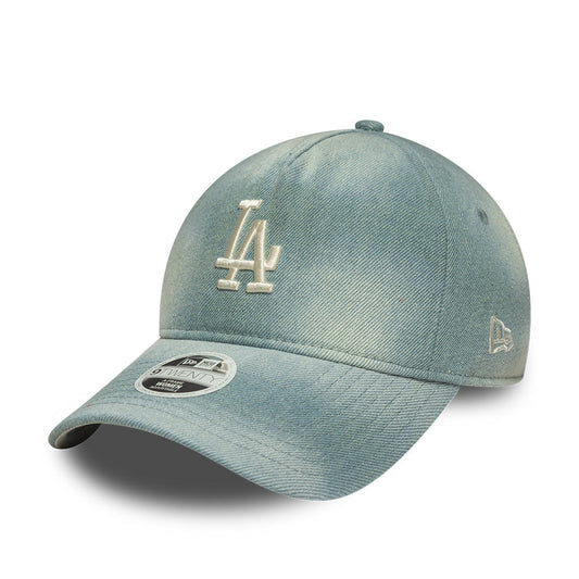 Los Angeles Dodgers MLB Womens Aframe 9Twenty Strapback New Era Denim Official Team Hat Sports Fan Cap
