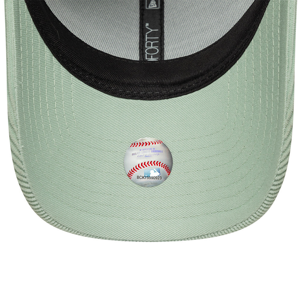 New York Yankees MLB Mini Cord 9FORTY Women Strapback New Era Sage Green Official Team Hat Sports Fan Cap