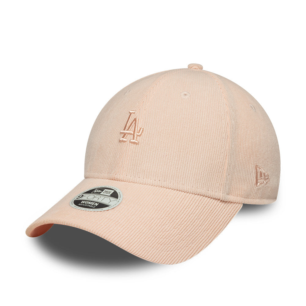 Los Angeles Dodgers MLB Mini Cord 9FORTY Women Strapback New Era Pink Official Team Hat Sports Fan Cap