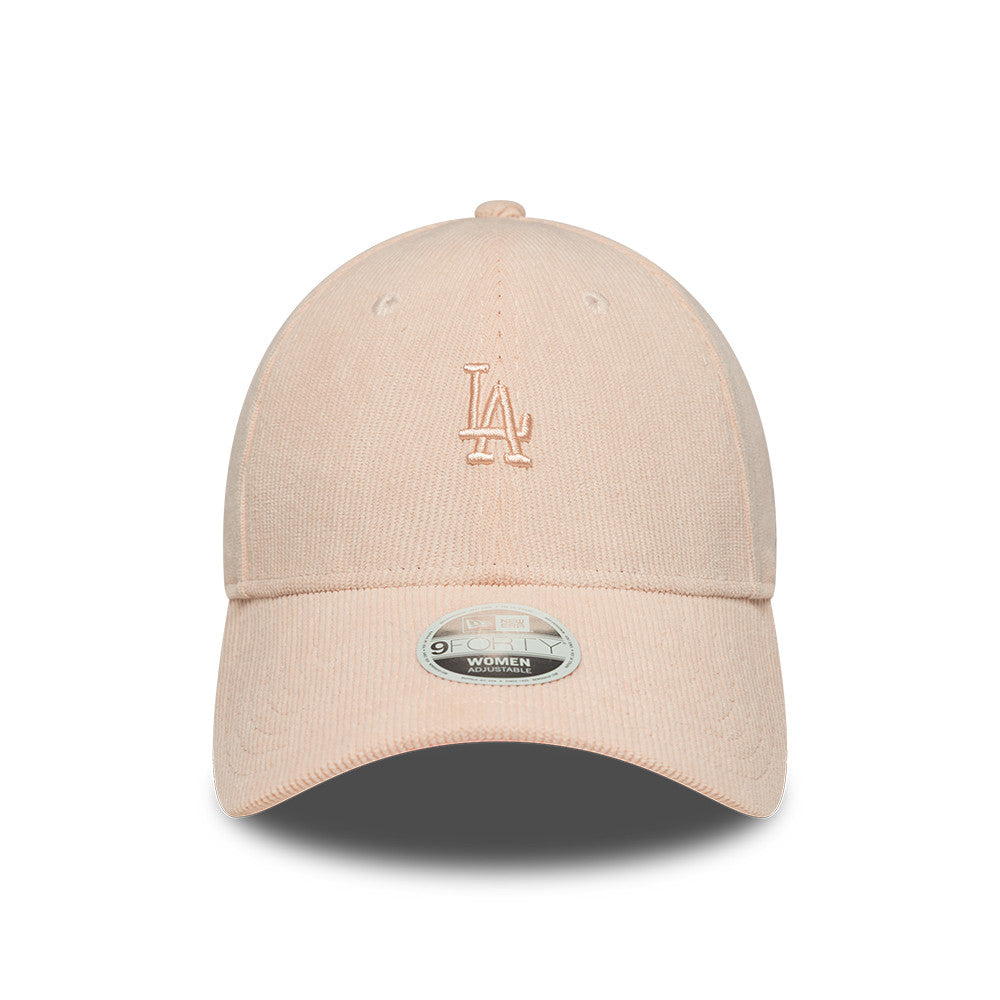 Los Angeles Dodgers MLB Mini Cord 9FORTY Women Strapback New Era Pink Official Team Hat Sports Fan Cap