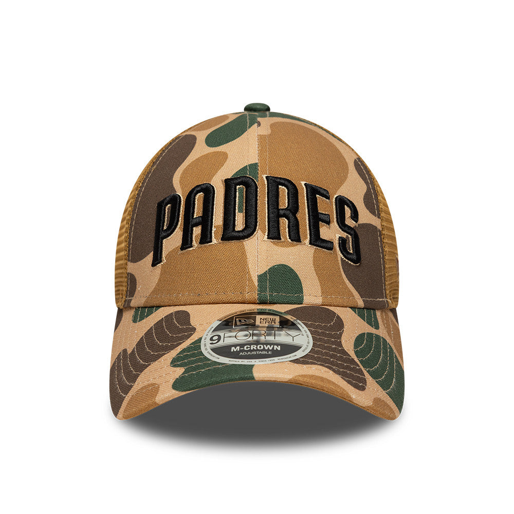 San Diego Padres MLB 9FORTY M-Crown Trucker Snapback New Era Camo Official Team Hat Sports Fan Cap
