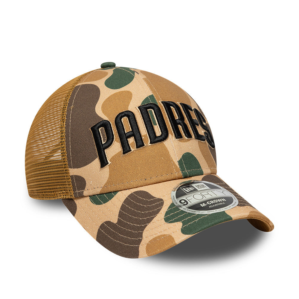 San Diego Padres MLB 9FORTY M-Crown Trucker Snapback New Era Camo Official Team Hat Sports Fan Cap
