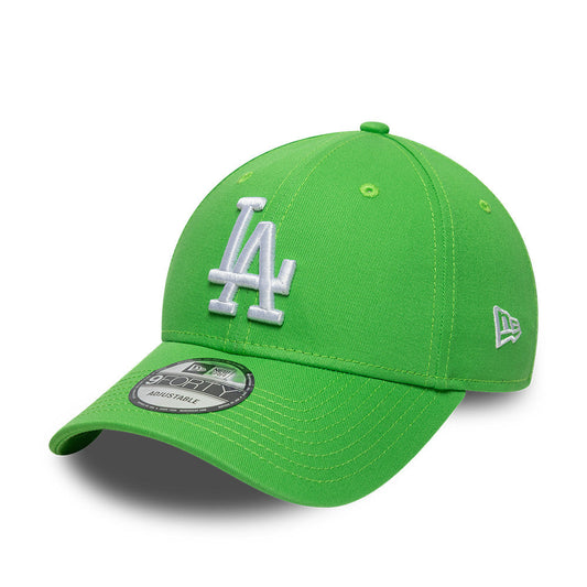 Los Angeles Dodgers MLB League Essential 9FORTY Strapback New Era Green/White Official Team Hat Sports Fan Cap