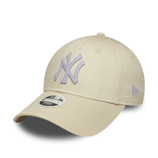 New York Yankees MLB Womens Metallic 9Forty Strapback Beige/Purple Official Team Hat Sports Fan Cap