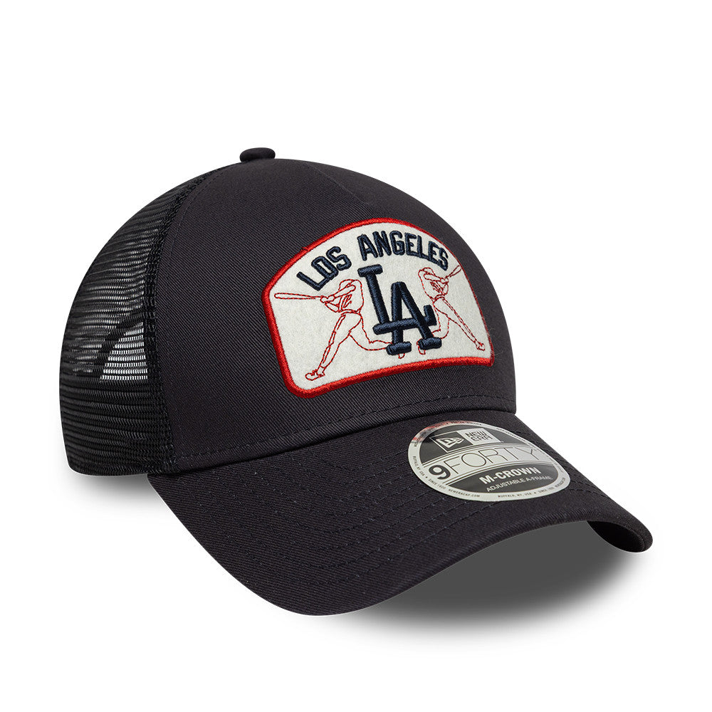 Los Angeles Dodgers MLB Patch Snapback Trucker New Era Navy Official Team Hat Sports Fan Cap