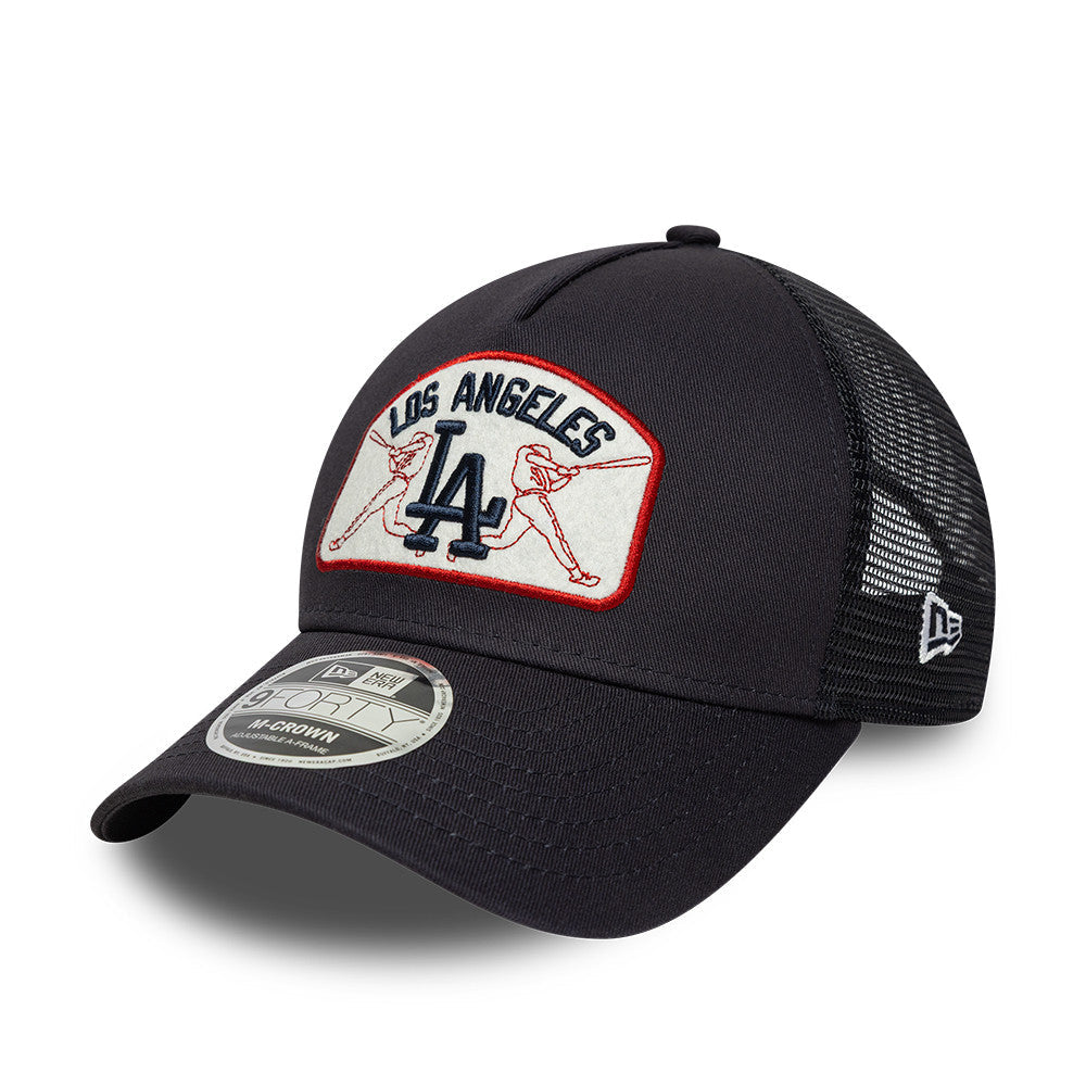 Los Angeles Dodgers MLB Patch Snapback Trucker New Era Navy Official Team Hat Sports Fan Cap
