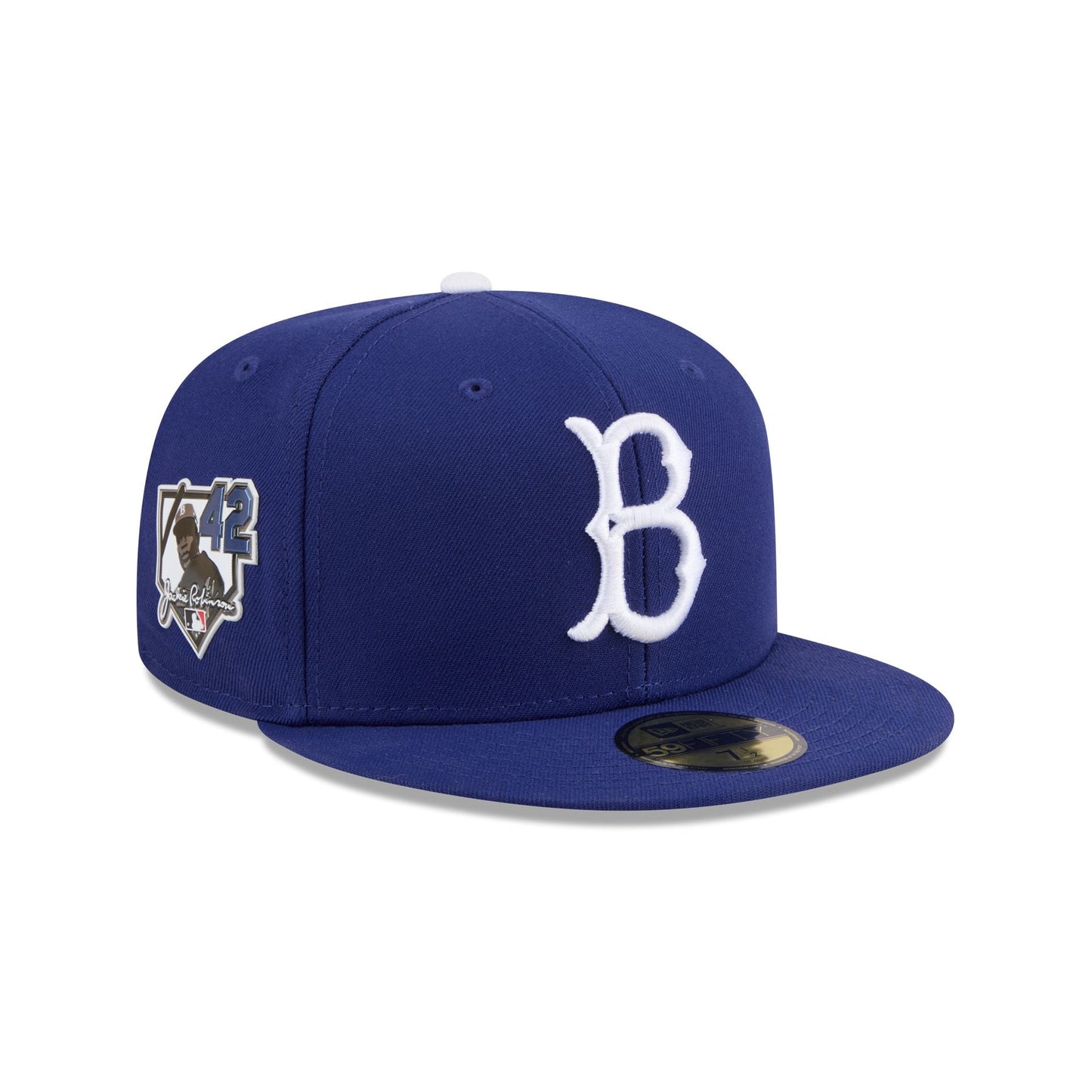 Brooklyn Dodgers Jackie Robinson Day 2026 MLB 59FIFTY New Era Blue Official Team Hat Sports Fan Cap
