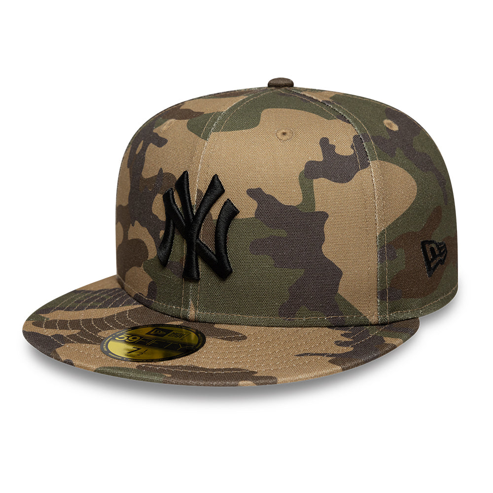 New York Yankees MLB 59FIFTY Fitted New Era Camo Official Team Hat Sports Fan Cap
