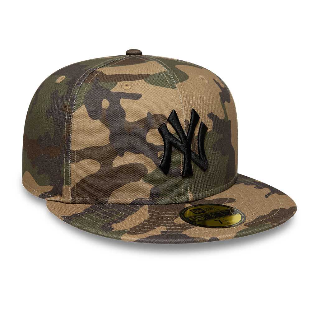 New York Yankees MLB 59FIFTY Fitted New Era Camo Official Team Hat Sports Fan Cap