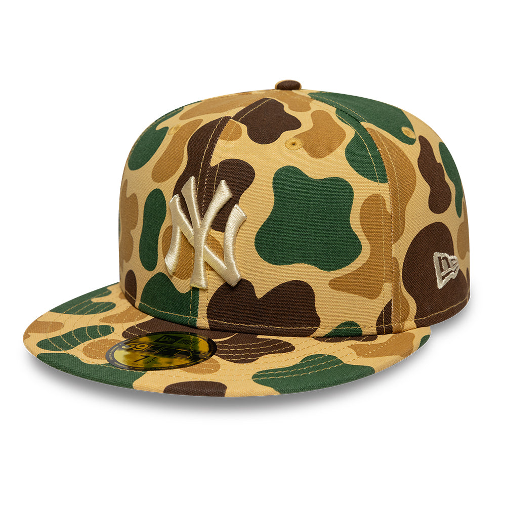 New York Yankees MLB 59FIFTY Fitted New Era Light Camo Official Team Hat Sports Fan Cap
