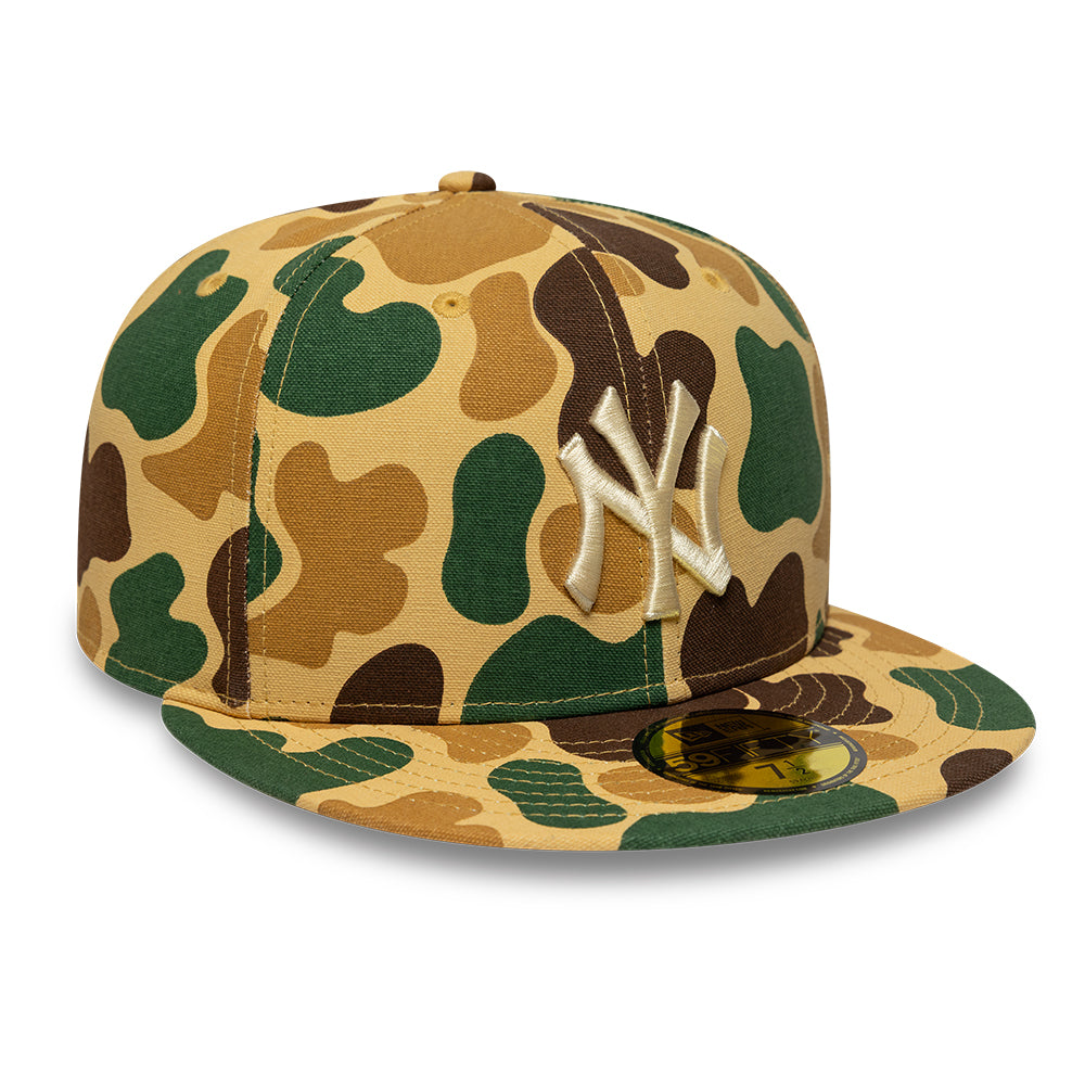New York Yankees MLB 59FIFTY Fitted New Era Light Camo Official Team Hat Sports Fan Cap
