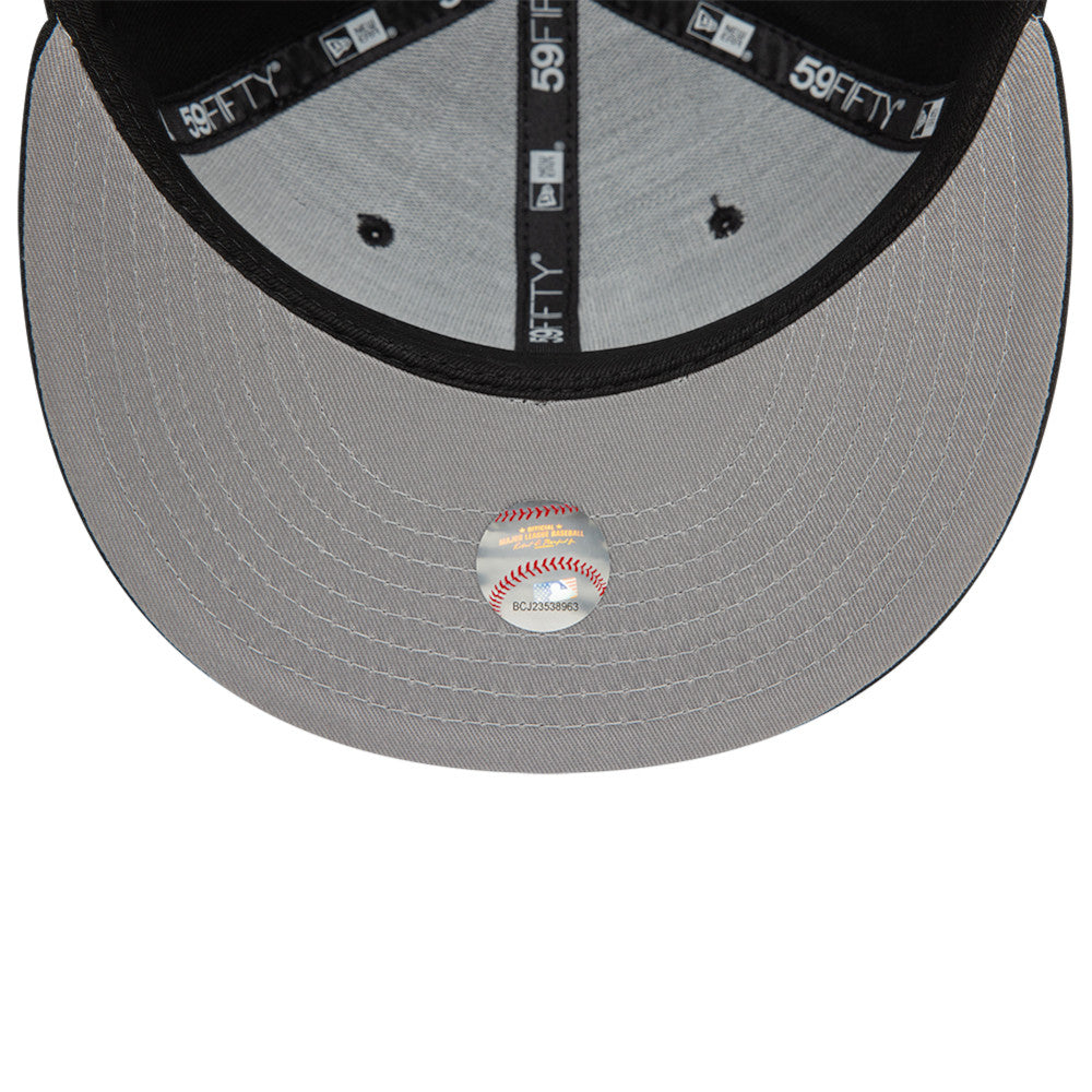 Los Angeles Dodgers MLB Heart Icon 59FIFTY Fitted New Era Black/White Official Team Hat Sports Fan Cap