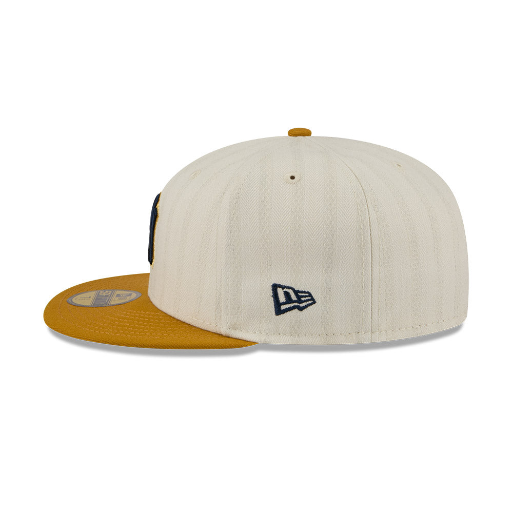 New York Yankees MLB 5950Day New Era Cream/Gold Official Team Hat Sports Fan Cap