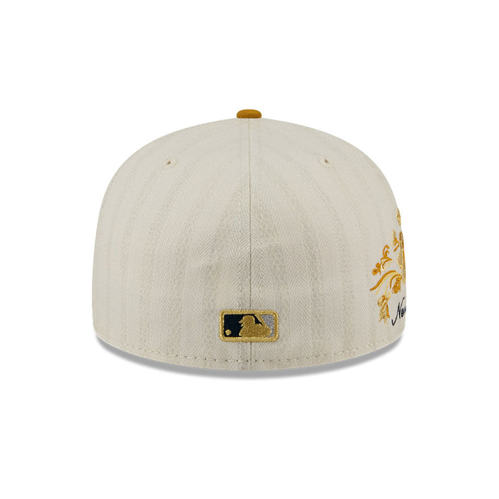 New York Yankees MLB 5950Day New Era Cream/Gold Official Team Hat Sports Fan Cap