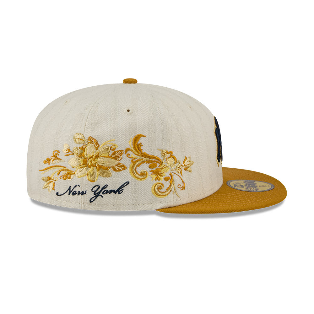 New York Yankees MLB 5950Day New Era Cream/Gold Official Team Hat Sports Fan Cap