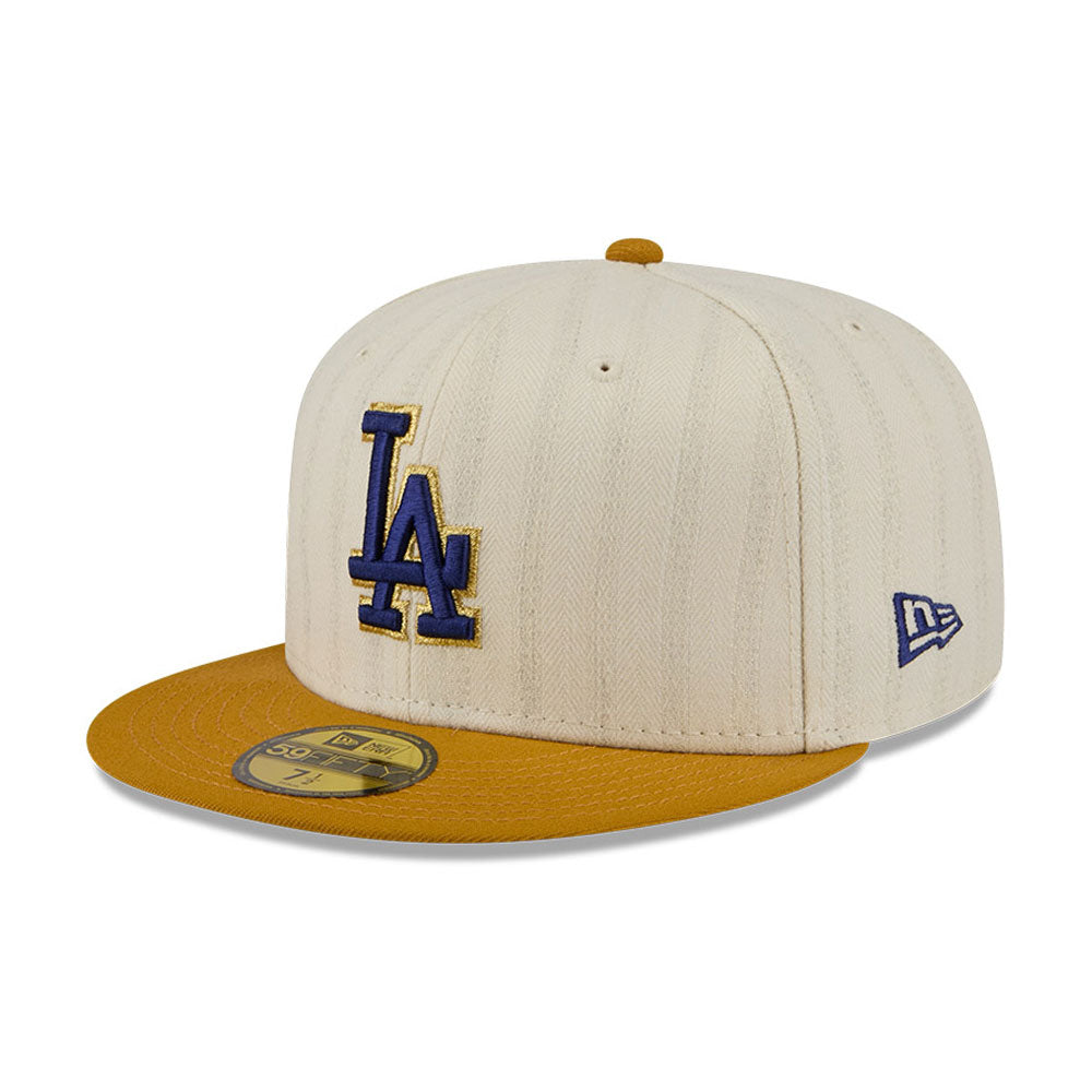 Los Angeles Dodgers MLB 5950Day New Era Cream/Gold Official Team Hat Sports Fan Cap