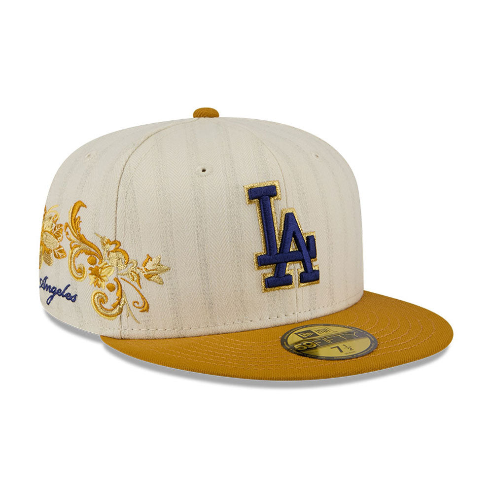 Los Angeles Dodgers MLB 5950Day New Era Cream/Gold Official Team Hat Sports Fan Cap