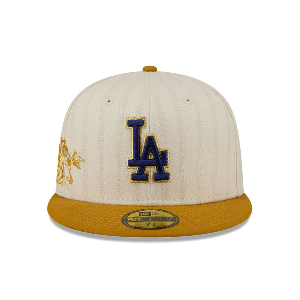 Los Angeles Dodgers MLB 5950Day New Era Cream/Gold Official Team Hat Sports Fan Cap
