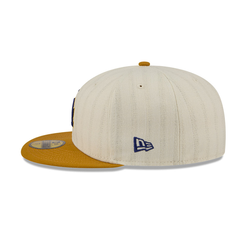 Los Angeles Dodgers MLB 5950Day New Era Cream/Gold Official Team Hat Sports Fan Cap