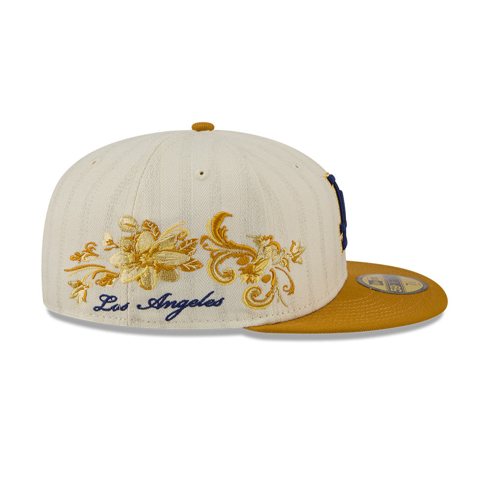 Los Angeles Dodgers MLB 5950Day New Era Cream/Gold Official Team Hat Sports Fan Cap
