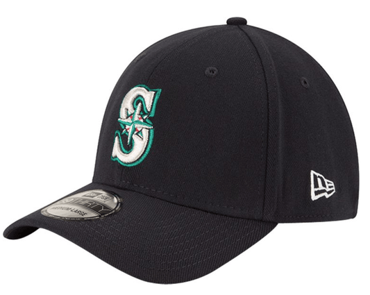 New Era Men's Seattle Mariners 39Thirty Classic Navy Stretch Fit Hat Official Team Hat Sports Fan Cap
